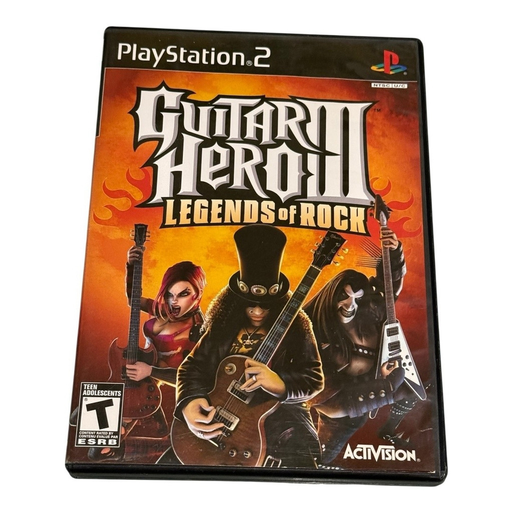 Guitar Hero III Legends of Rock PlayStation 2 PS2 Game Complete Tested Activisio
